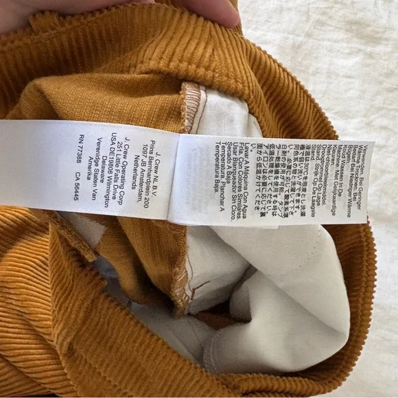 J. Crew Mustard Wide Leg Corduroy Pants - Picture 5 of 5
